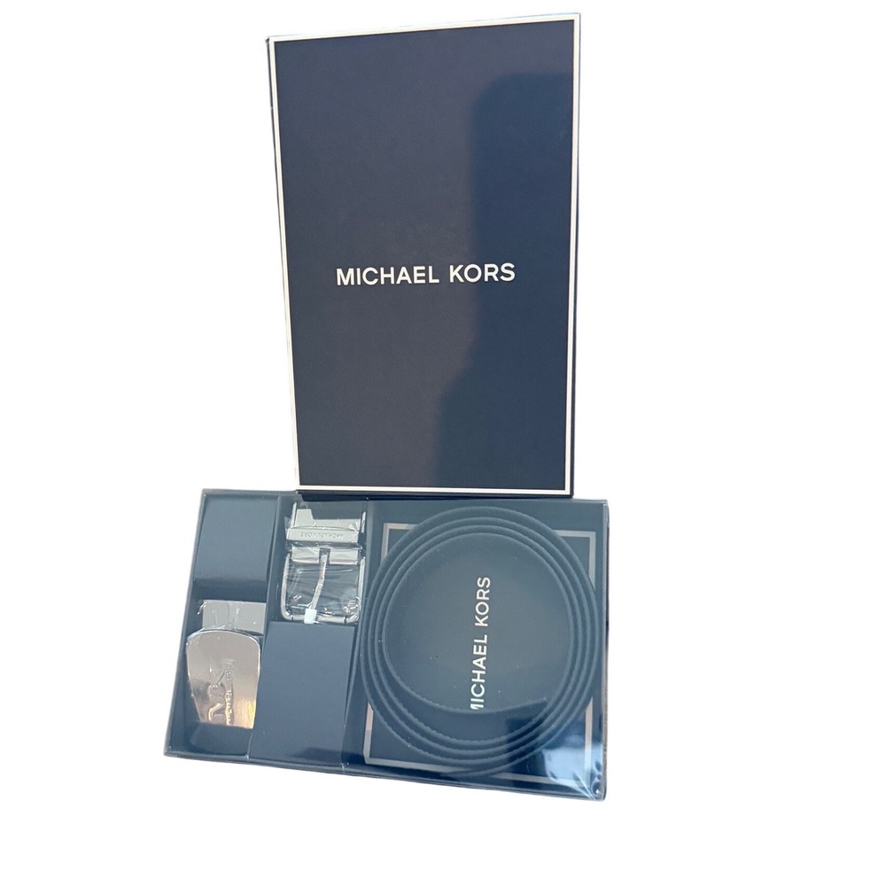 Michael Kors Mens 4-in-1 Casual Belt Box Set Reversible Black Brown 36H9LBLY4L